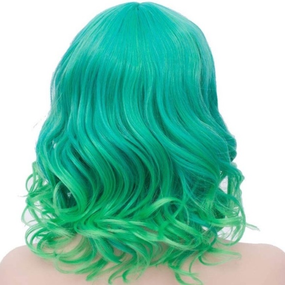 🌸Hey Amy ! 14” Green Ombré Short Bang Wig *NWT*🌸